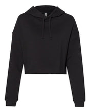 Load image into Gallery viewer, Women’s Lightweight Cropped Hooded Sweatshirt - Custom Lake Crop - Black