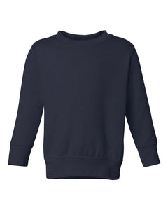 Custom Lake - Toddler Fleece Crewneck Sweatshirt - Navy