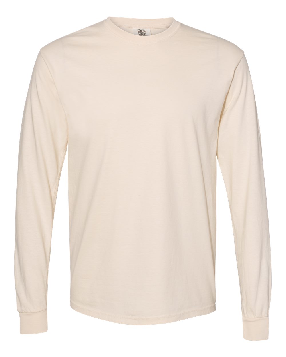 Custom Lake - Garment-Dyed Heavyweight Long Sleeve T-Shirt - Ivory