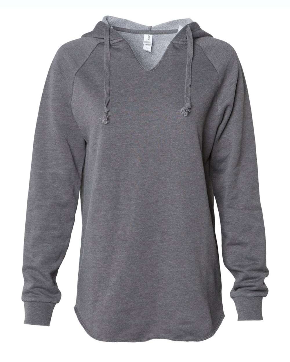 Women’s Custom Lake Lightweight California Wave Wash Hooded / Hoodie Sweatshirt - Grey