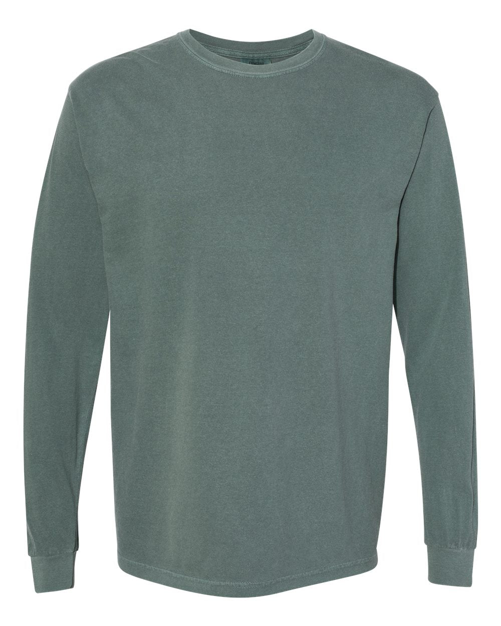 Custom Lake - Garment-Dyed Heavyweight Long Sleeve T-Shirt - Blue Spruce