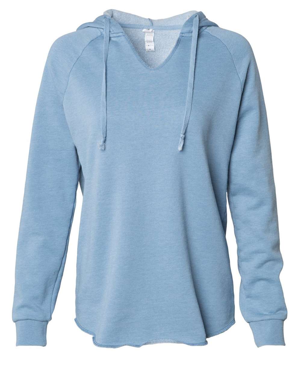Women’s Custom Lake Lightweight California Wave Wash Hooded / Hoodie Sweatshirt - Misty Blue