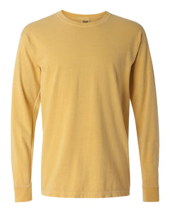 Custom Lake - Garment-Dyed Heavyweight Long Sleeve T-Shirt - Mustard