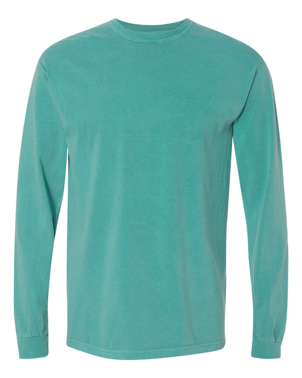 Custom Lake - Garment-Dyed Heavyweight Long Sleeve T-Shirt - Sea Foam